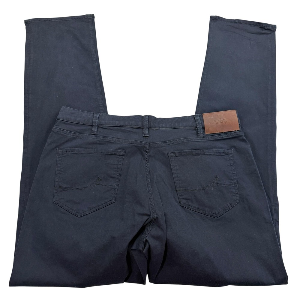 34 Heritage Pants Mens 40 X 38 Blue Chino Straight Flat Front Stretch Cotton